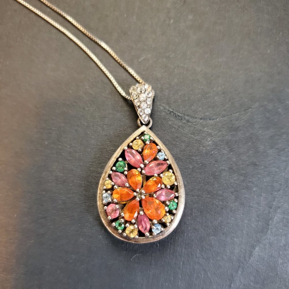 Sterling silver flower pendant - Kay Jewelers